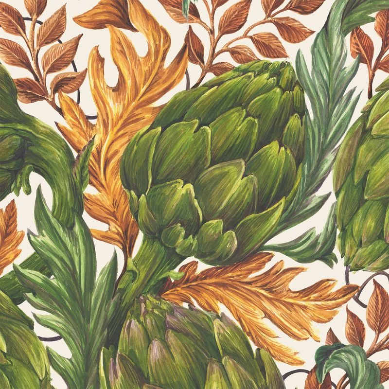 Autumnal Artichoke Cocktail Napkin