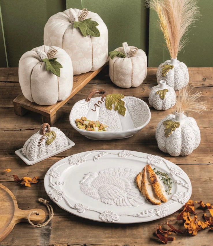 White Pumpkin Butter Dish