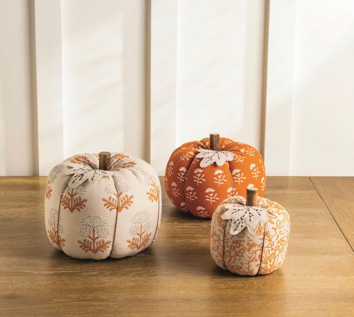 Sm Block Print Stuff Pumpkin