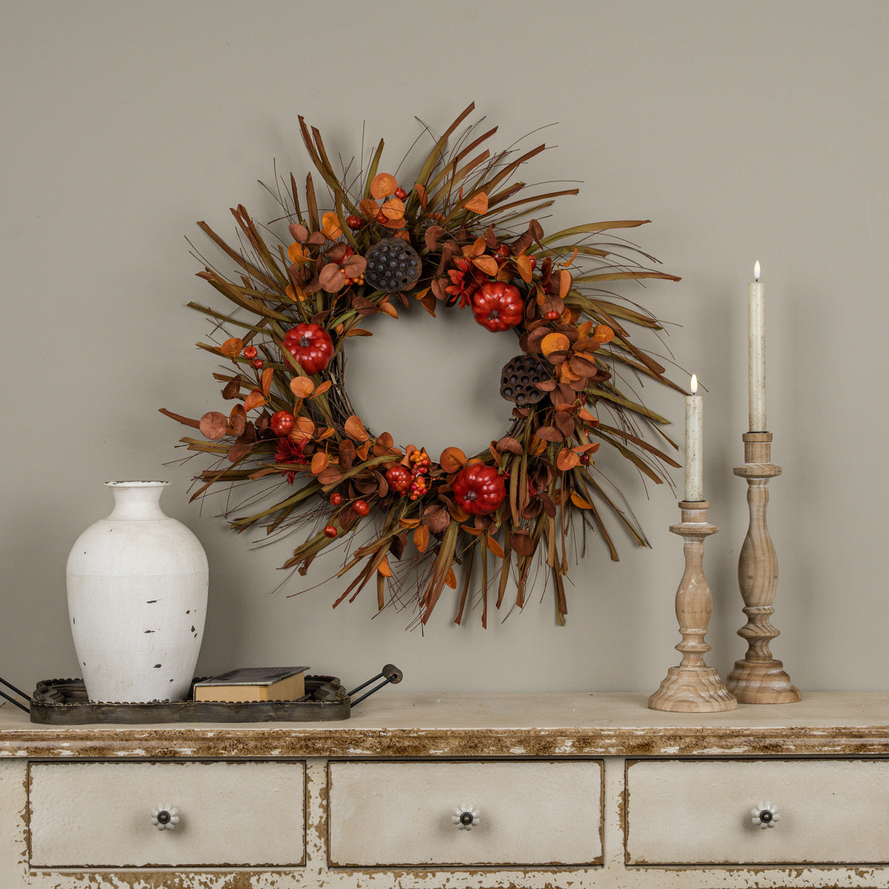 26" Mixed Harvest Wreath