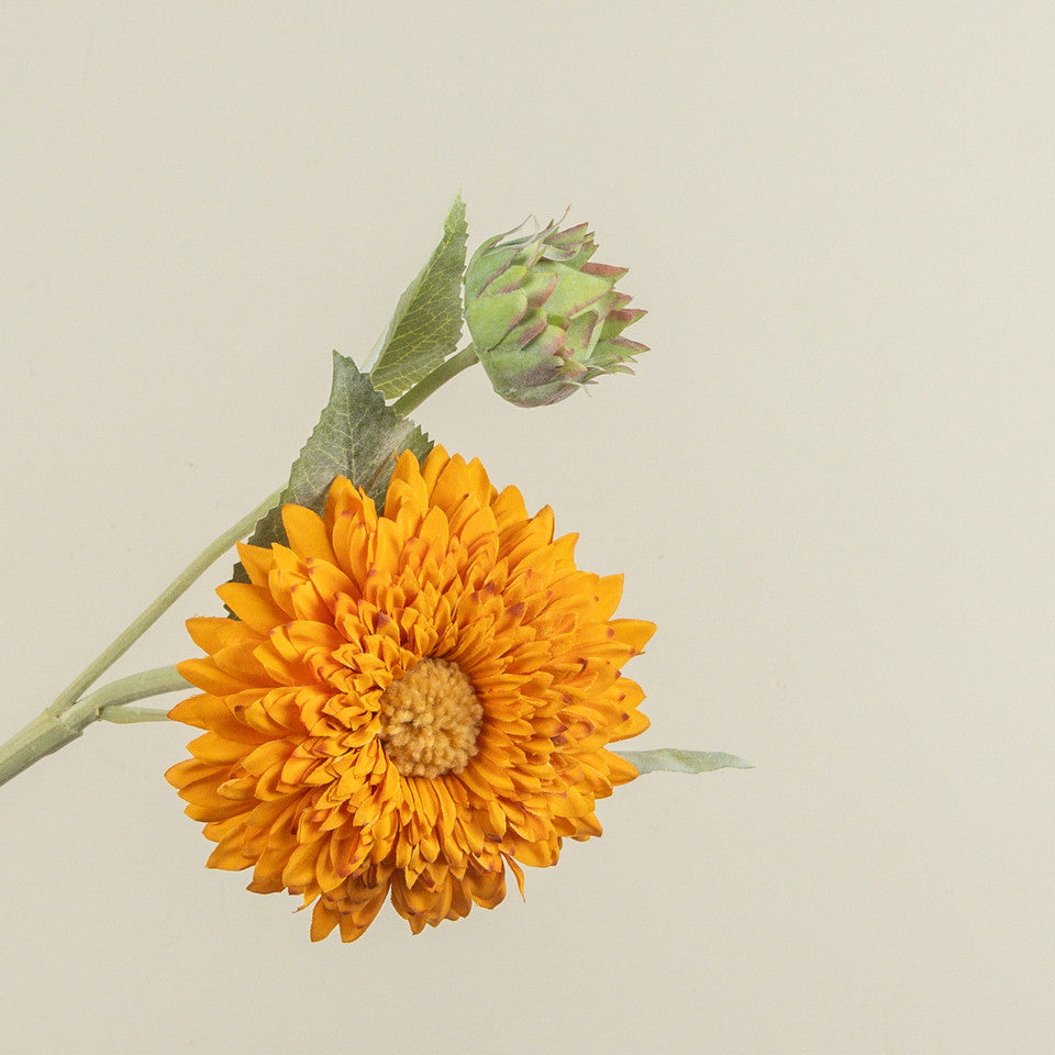 18" Orange Sunflower Spray