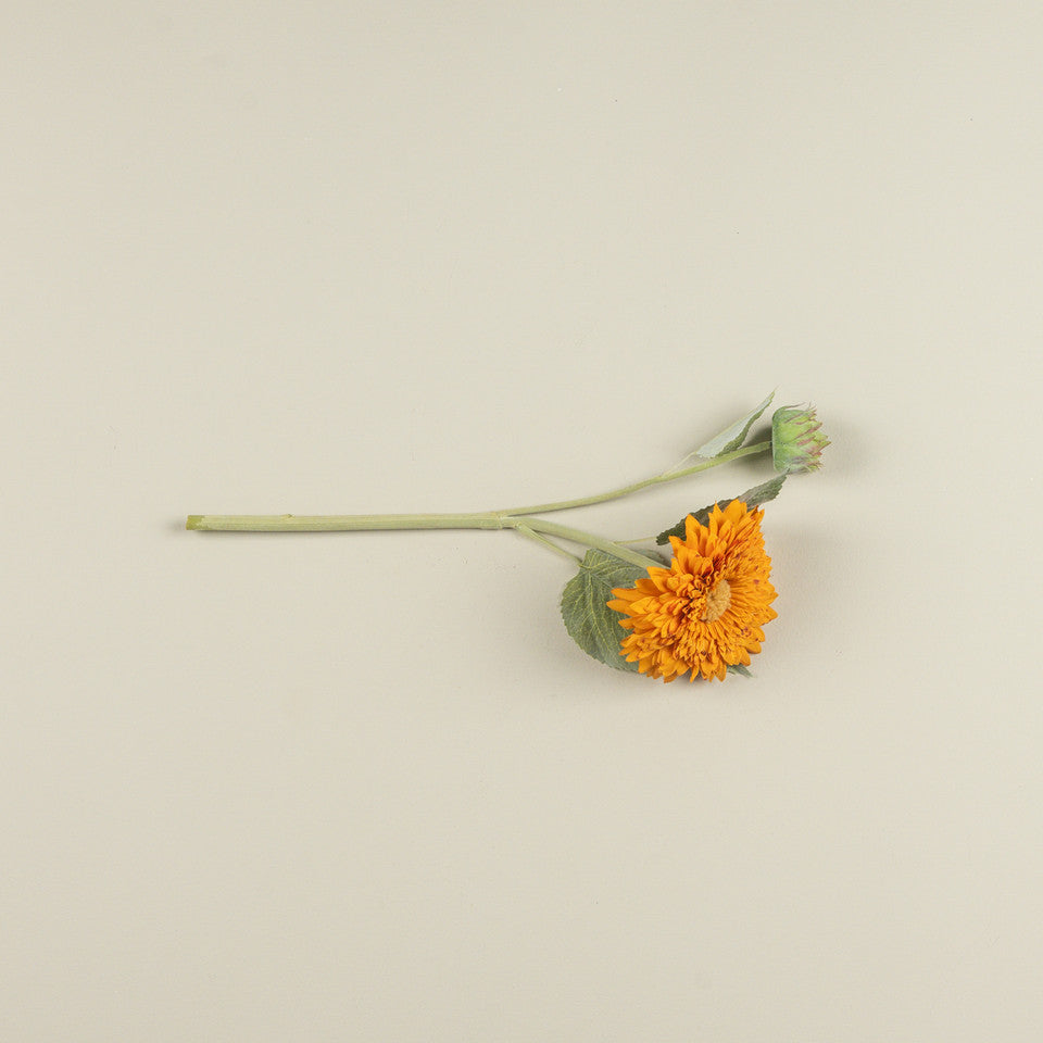 18" Orange Sunflower Spray