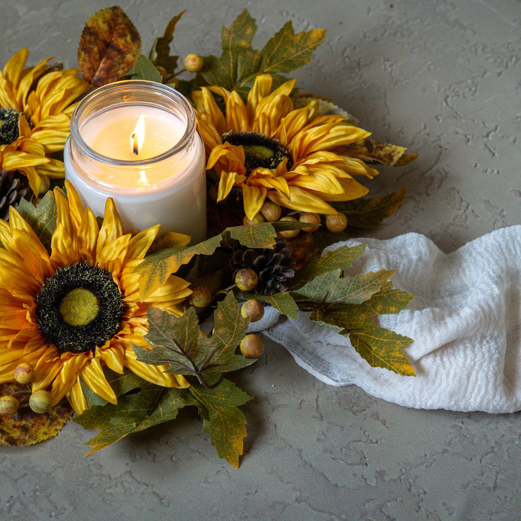 16" Autumn Sunflower Fields CR