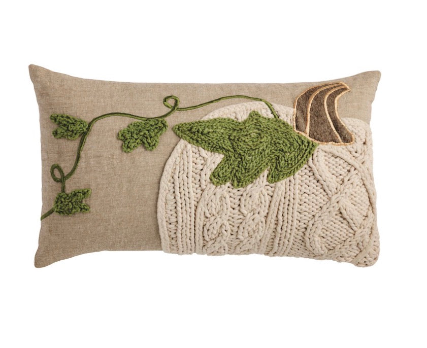 Lumbar Pumpkin Vine Pillow