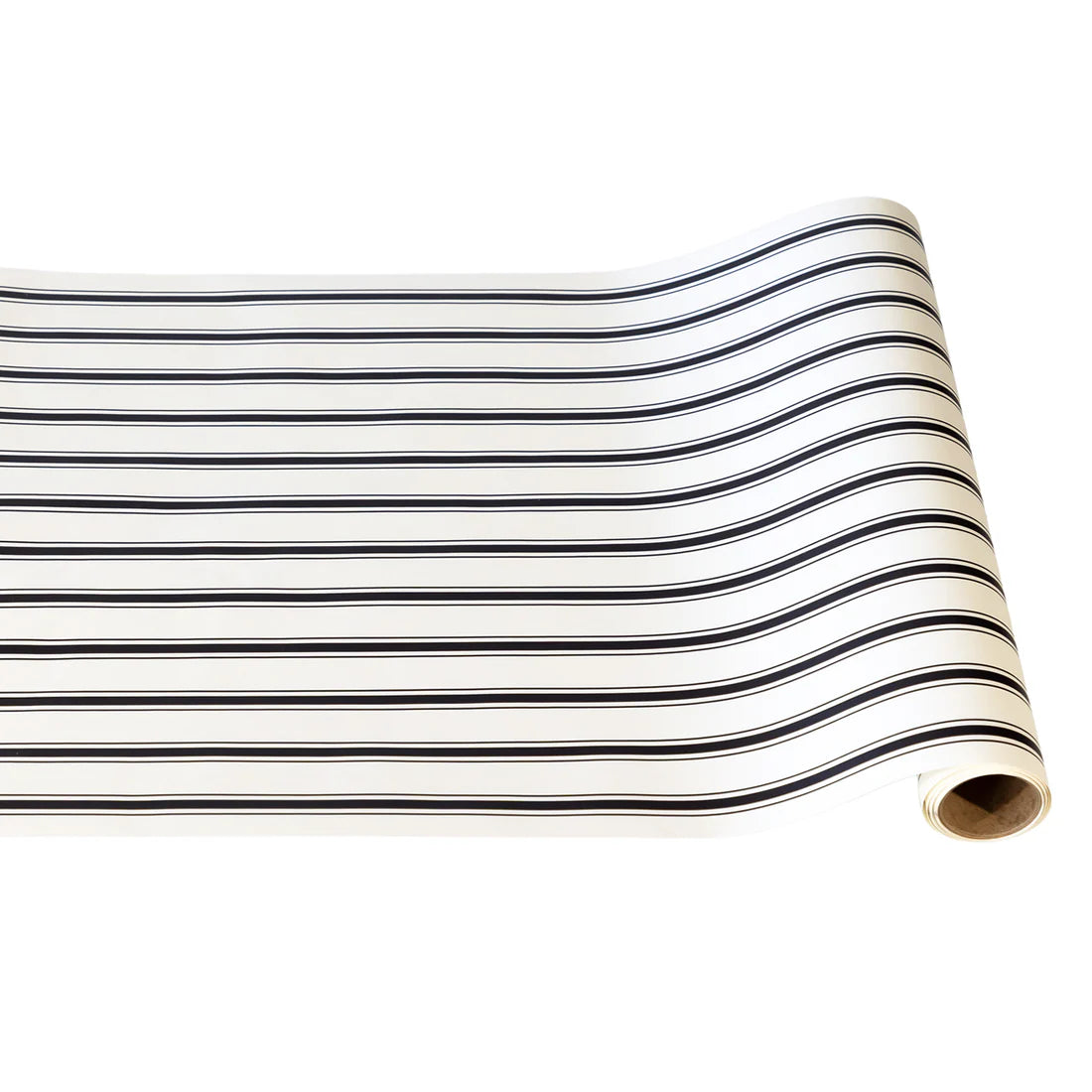 Black Linen Stripe Runner