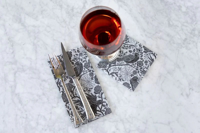 Raven Toile Cocktail Napkin