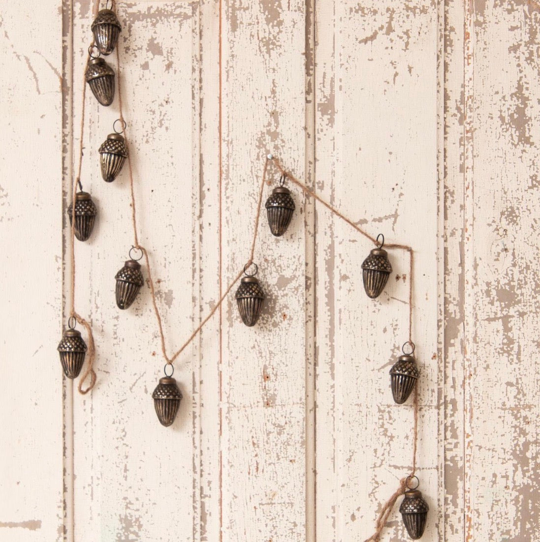 Antique Glass Acorn Garland