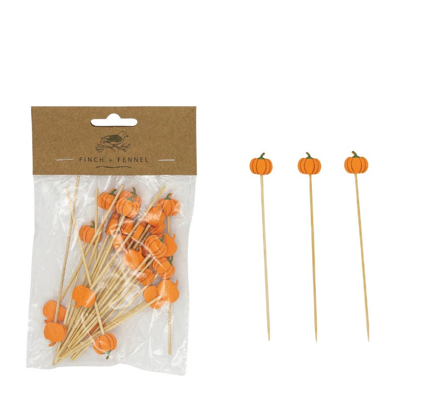 Bamboo Pumpkin Picks