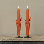 S/2 - 12" Orange Candy Taper Candle