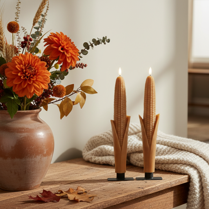S/2 - 12" Candy Taper Candle