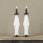 S/2 - 12" Ghost w/ Witch hat Taper Candle