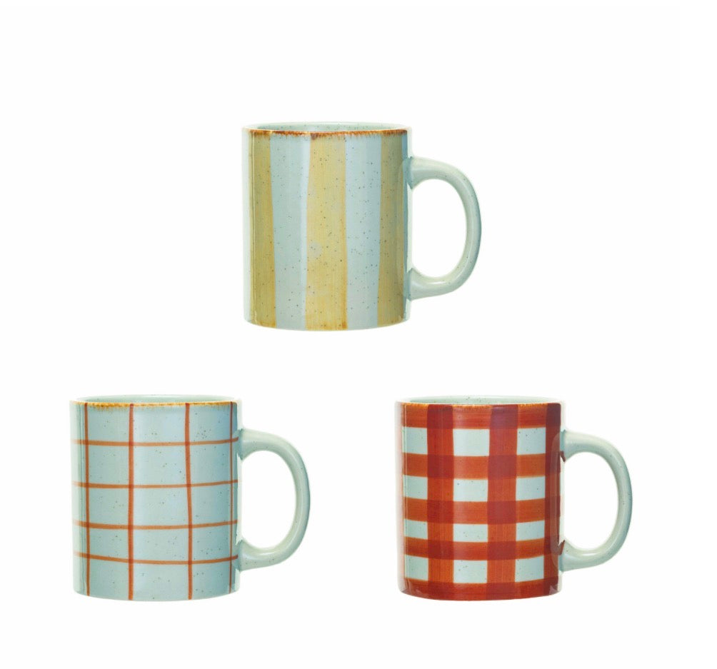 16oz Stoneware Mug w/ Pattern