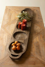 Dark Brown Oval Serving Tray