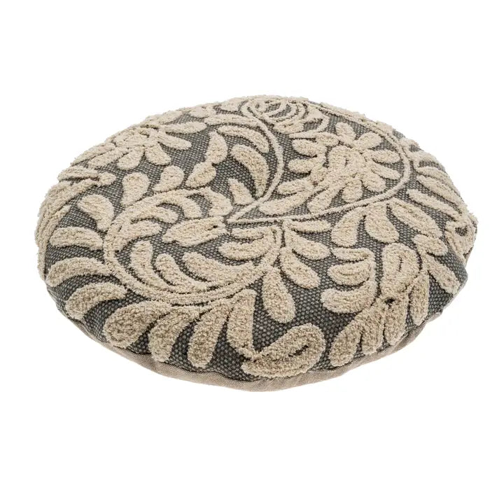 Wildflower Round Pillow Grey