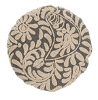 Wildflower Round Pillow Grey