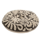 Wildflower Round Pillow Charcoal