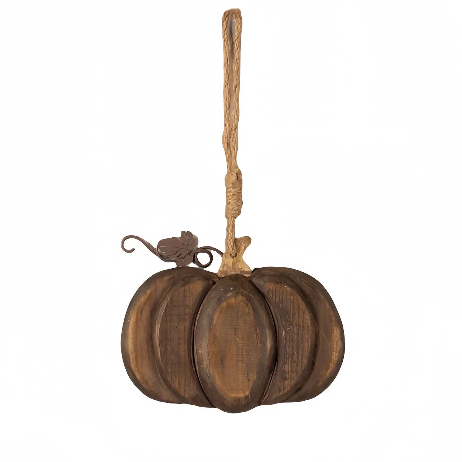 Wooden Hanging Pumpkin Medallion