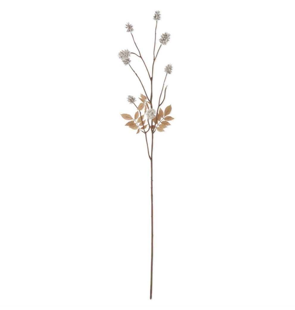 45" Flocked Thistle Spray