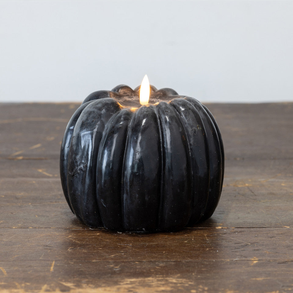 4.5" Black Pumpkin Candle