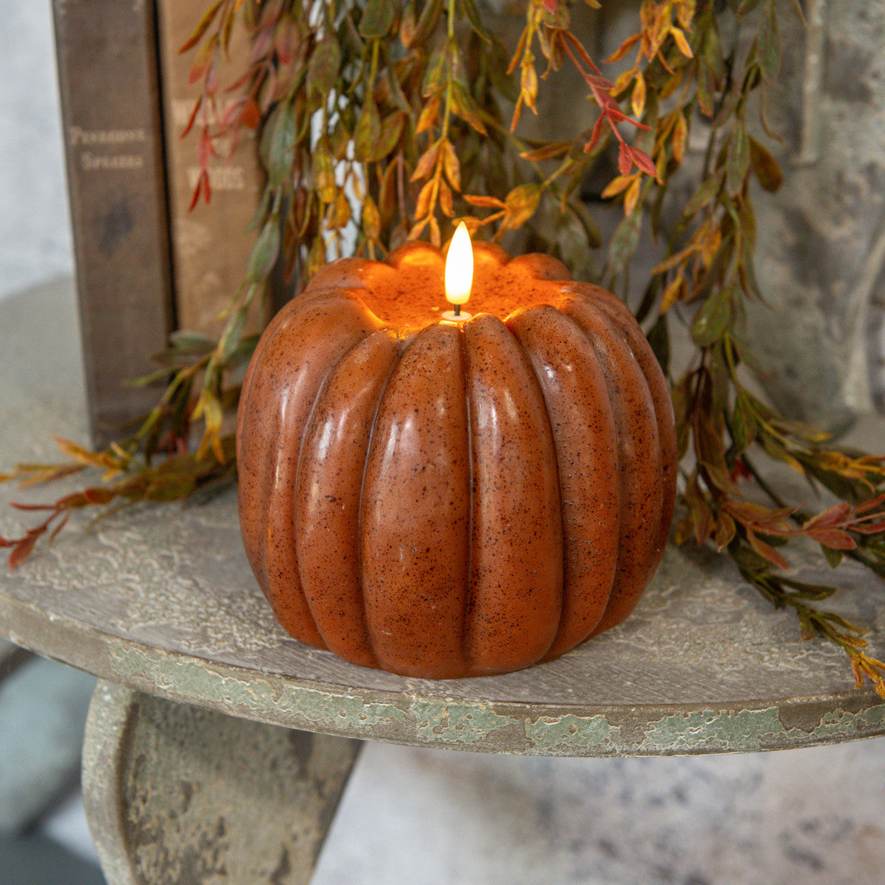4.5" Bronze Pumpkin Candle