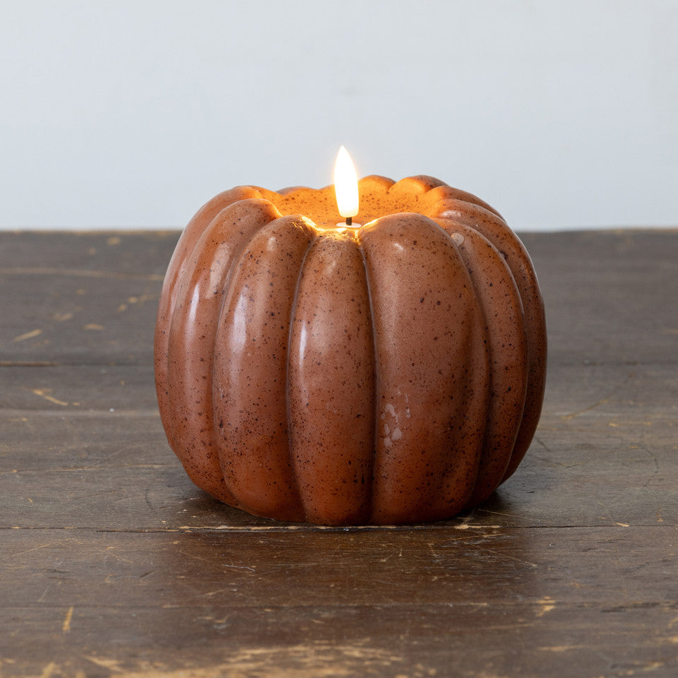 4.5" Bronze Pumpkin Candle