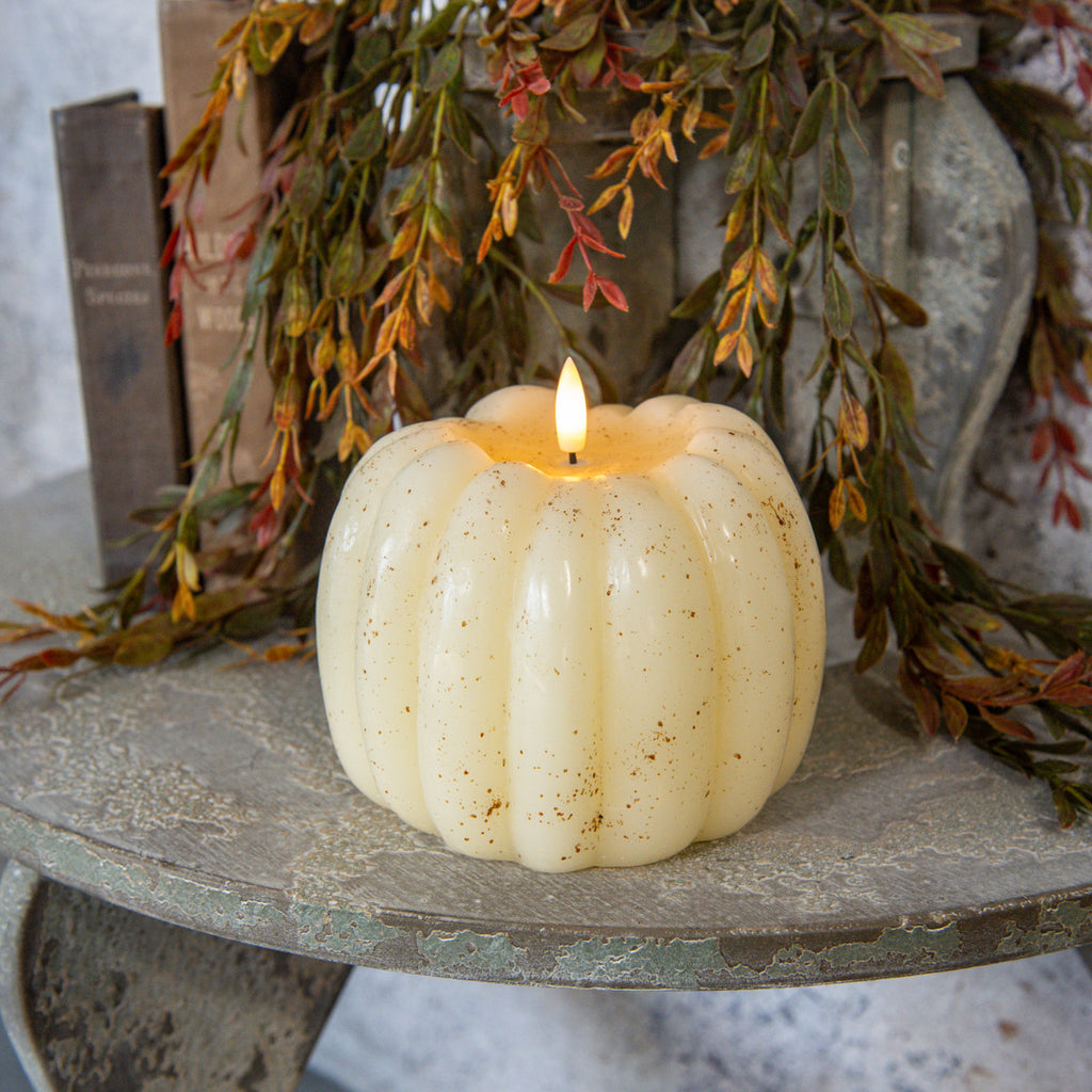 4.5" Cream Pumpkin Candle