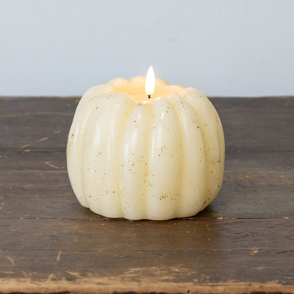 4.5" Cream Pumpkin Candle
