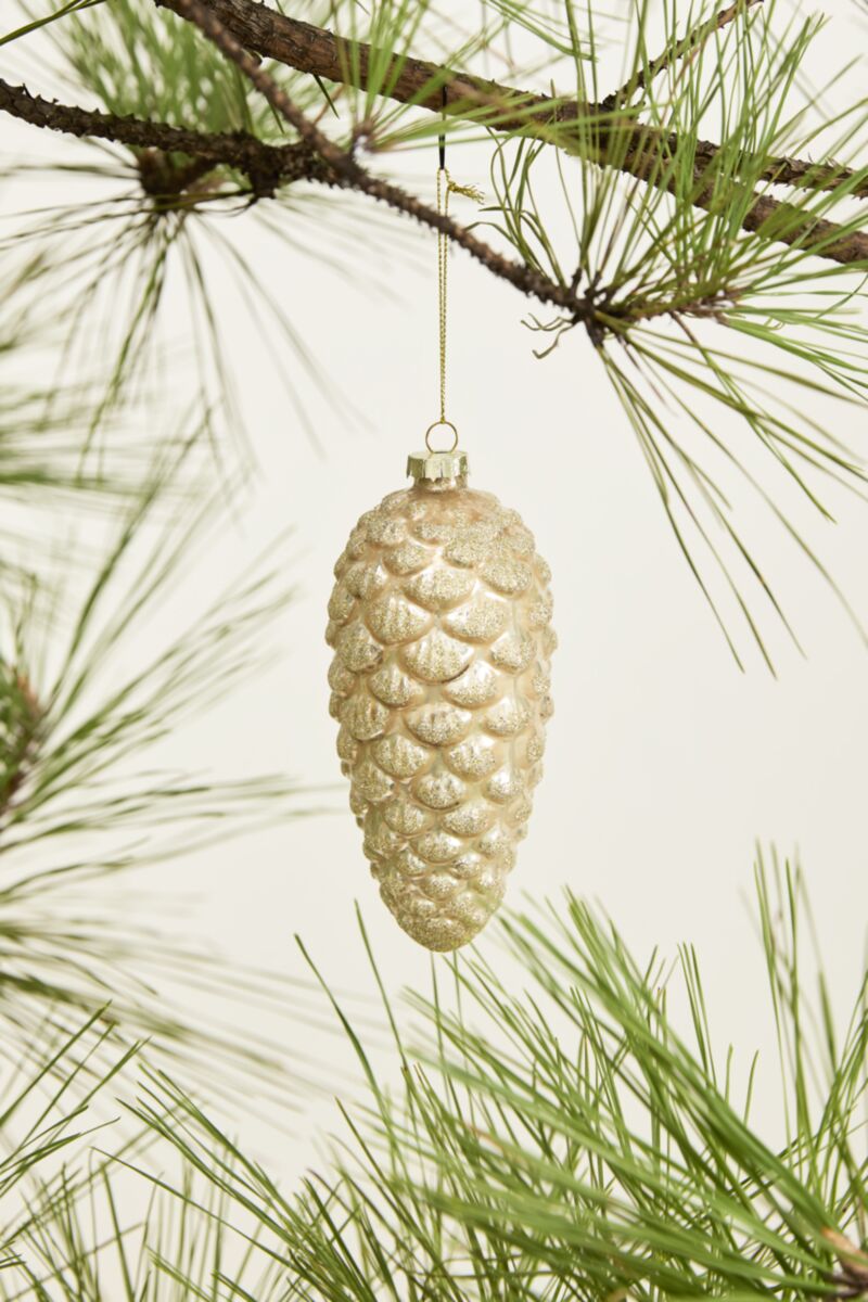 5.5" Frosted Pinecone Orn.
