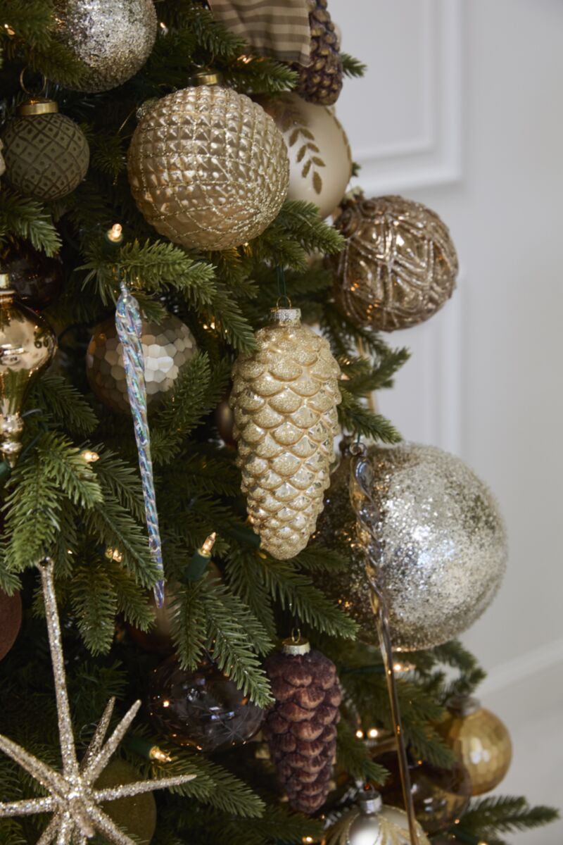 5.5" Frosted Pinecone Orn.