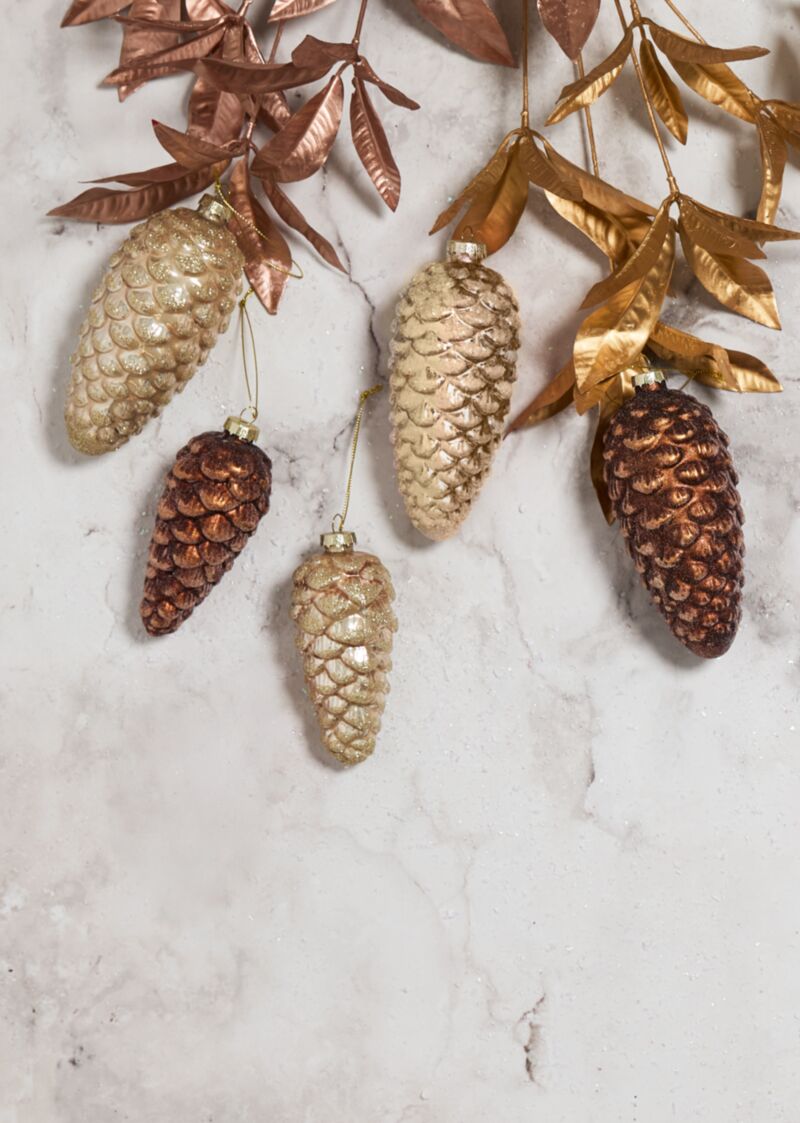 4.5" Frosted Pinecone Orn.