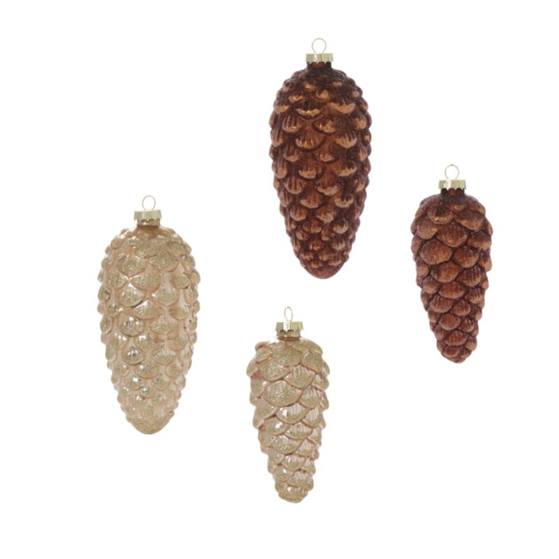 4.5" Frosted Pinecone Orn.