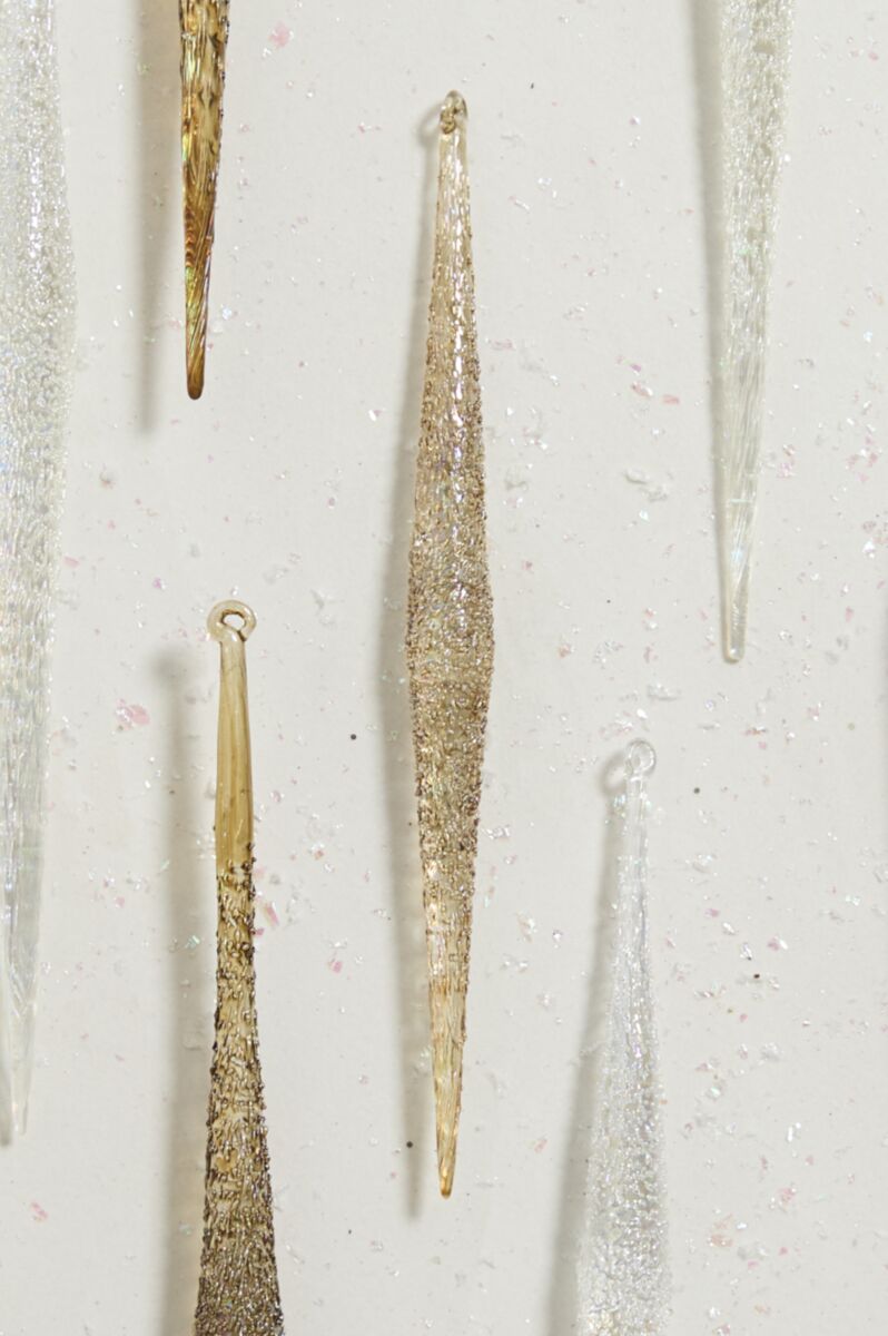 Sparkle Icicle Ornament Lg