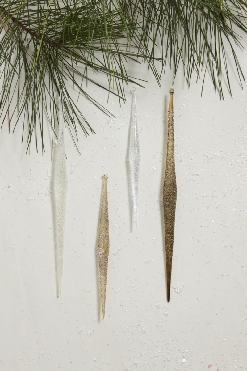 Sparkle Icicle Ornament Lg