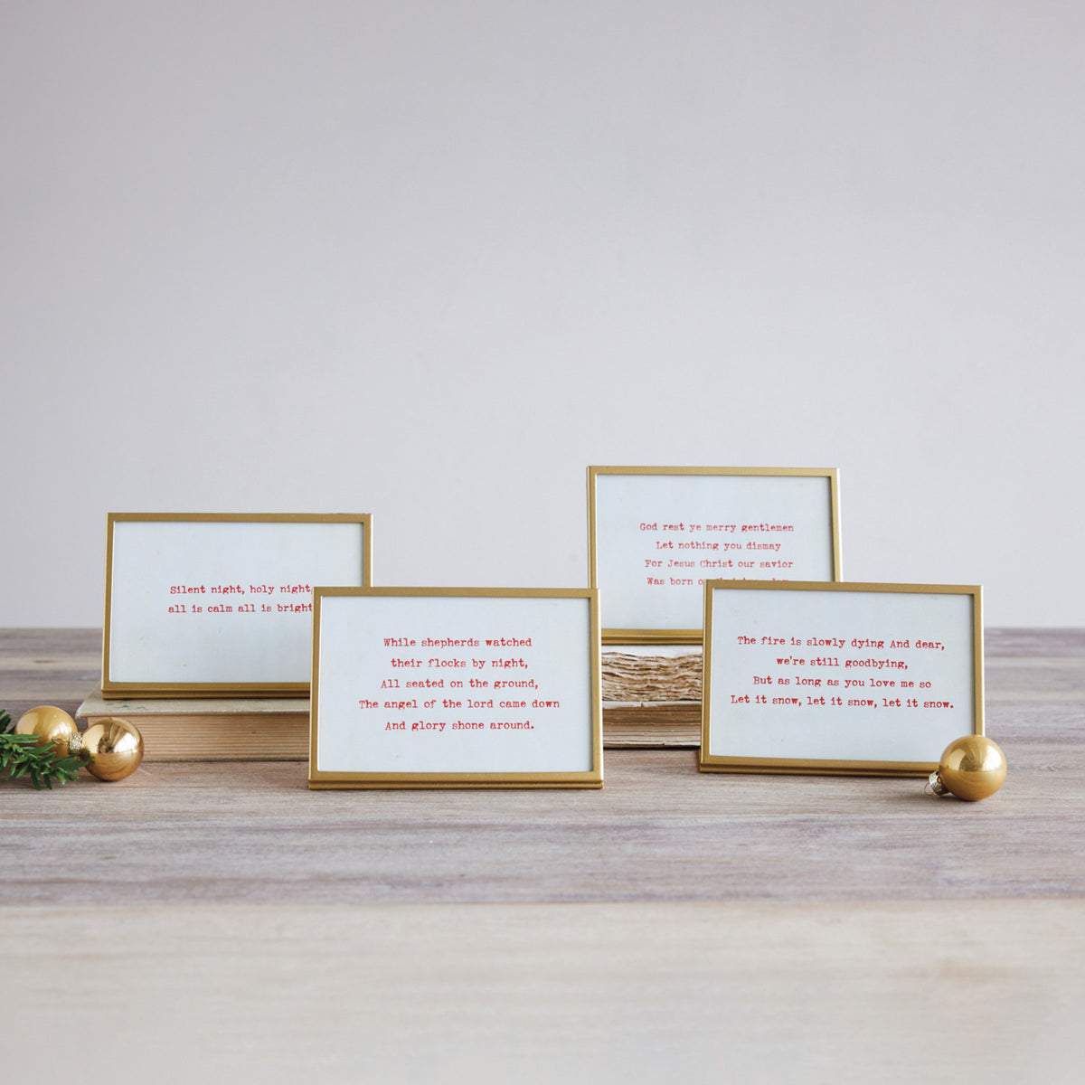 Gold Metal and Glass Frame