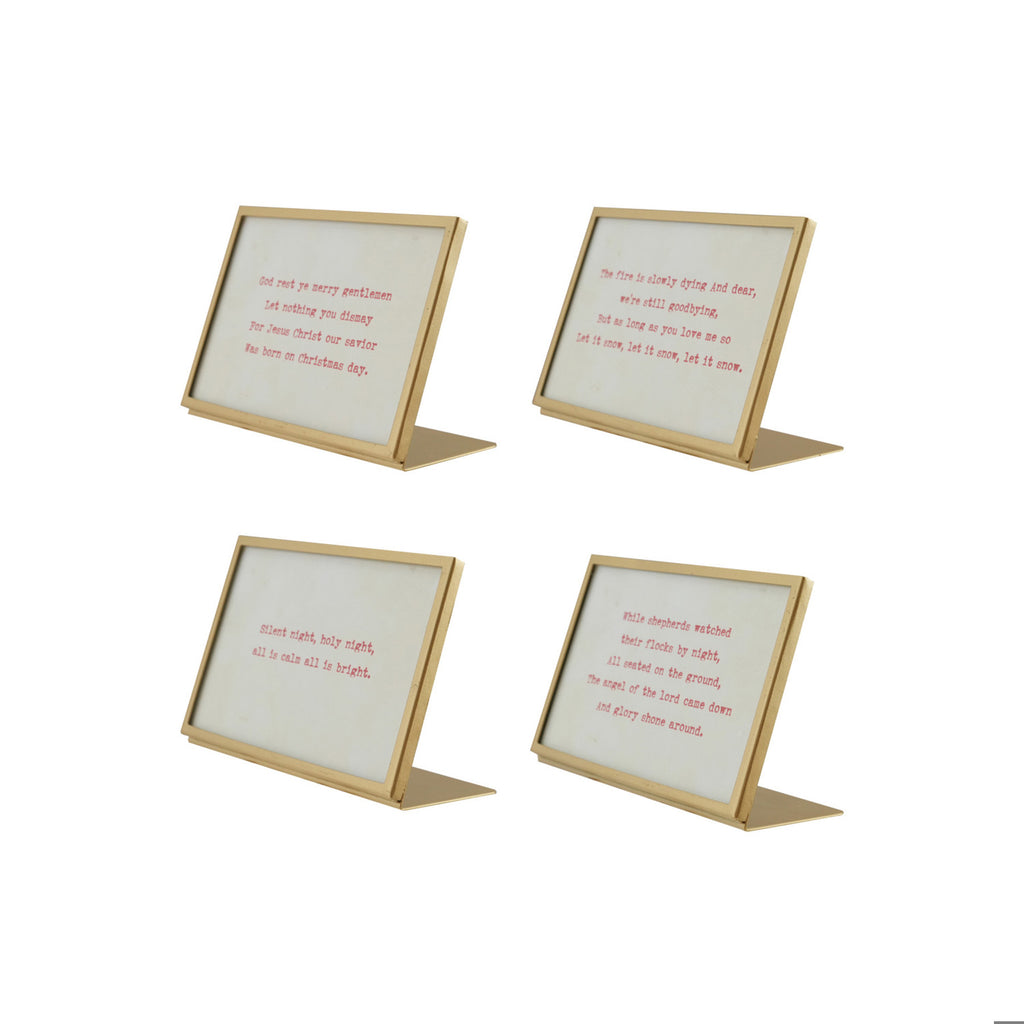 Gold Metal and Glass Frame