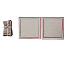S/4 Ric Rac Trim Napkins