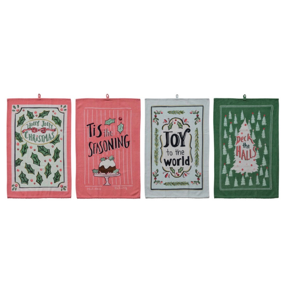 Holiday Printed Tea Towel