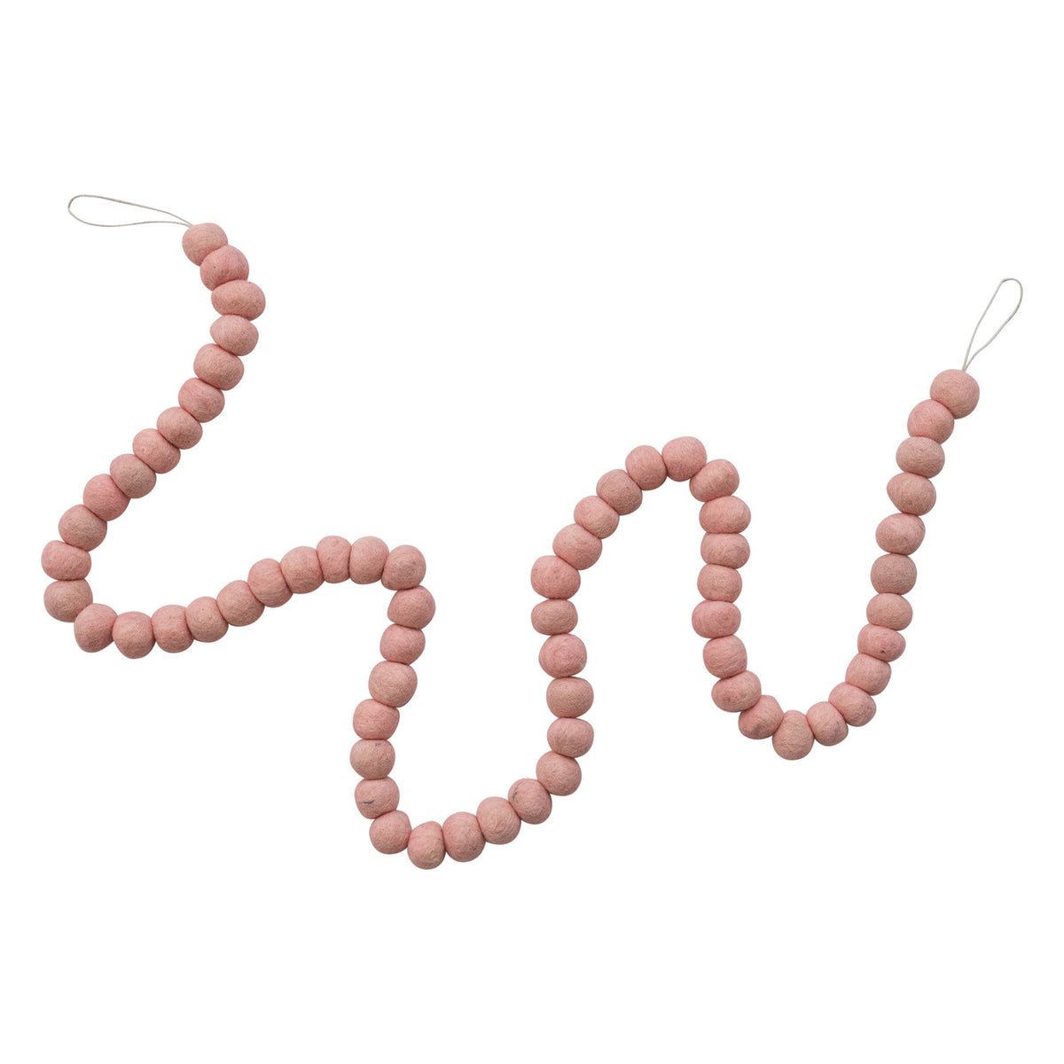 Wool Felt Pink Ball Garland