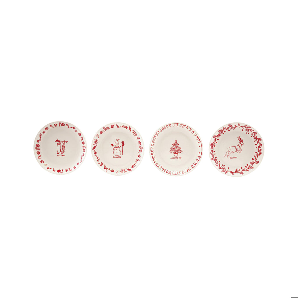 Stoneware Plate W/ Holiday Design