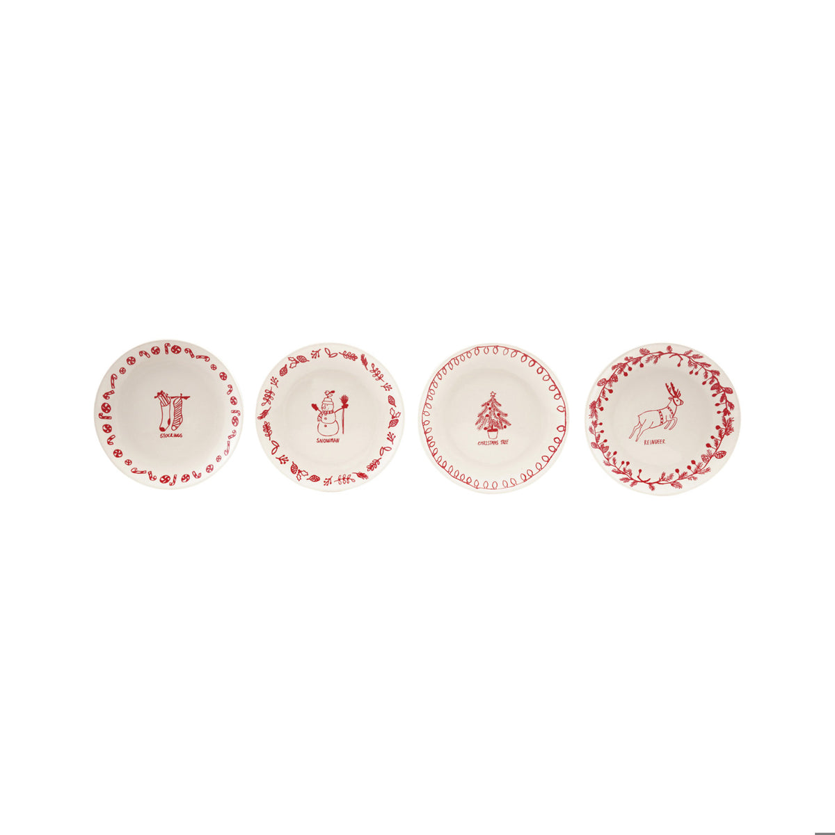 Stoneware Plate W/ Holiday Design