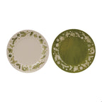 Green Stoneware Plate w/ Holiday Design