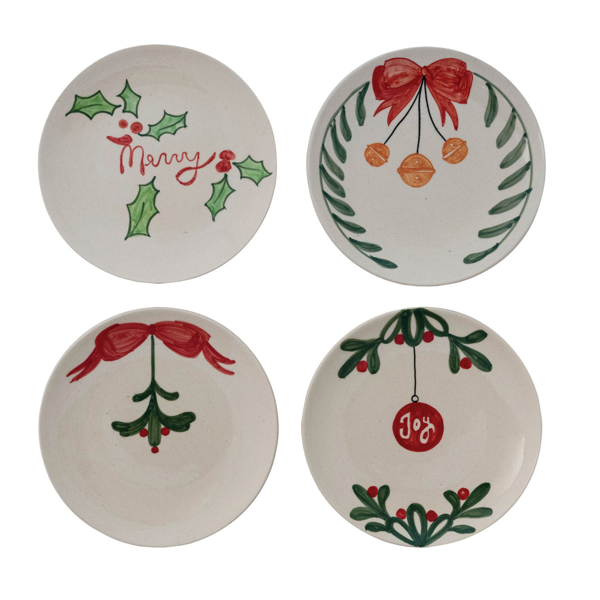 Stoneware Plate w/ Holiday Botanicals