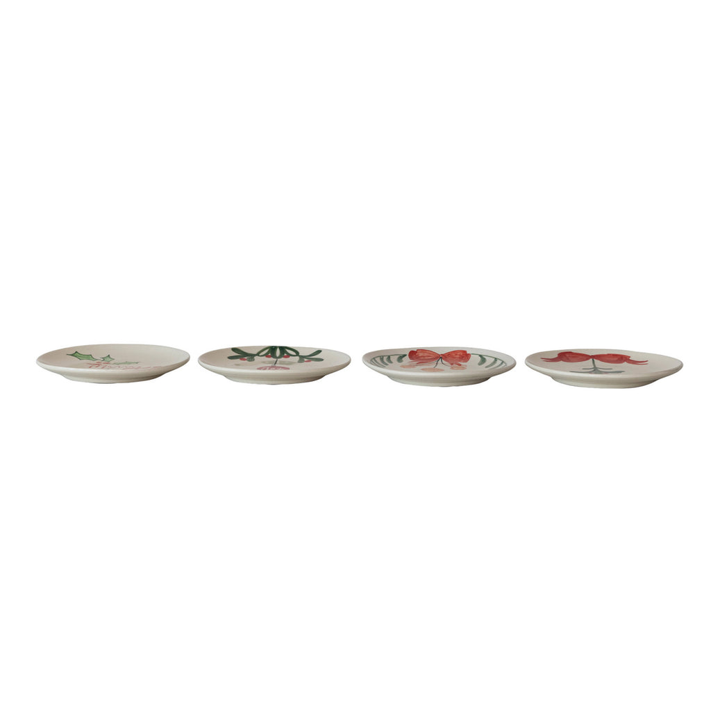 Stoneware Plate w/ Holiday Botanicals