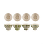Green Holiday Stoneware Footed Bowl