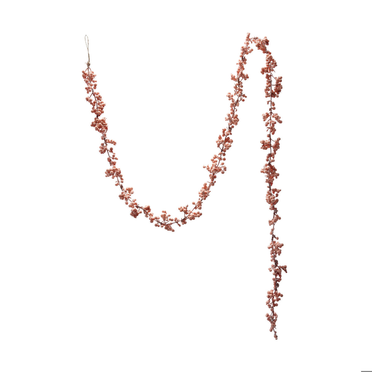 Flocked Foam Ball Garland - Pink