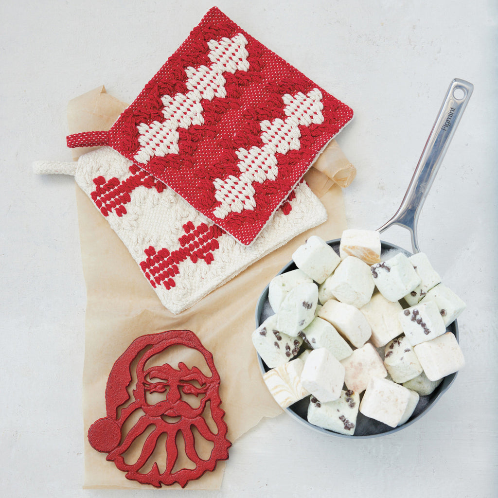 Woven Cotton Tufted Pot Holder