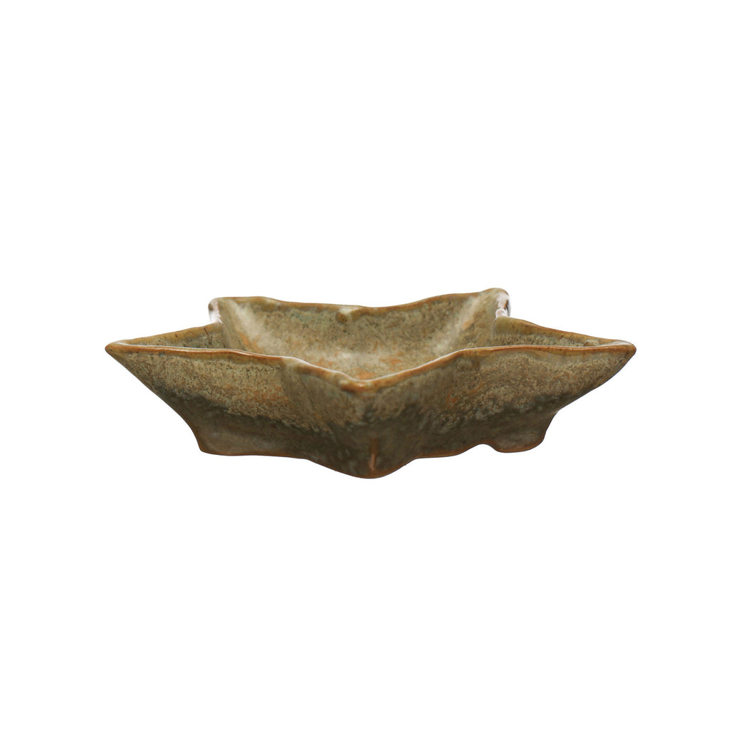 Green Stoneware Star Plate