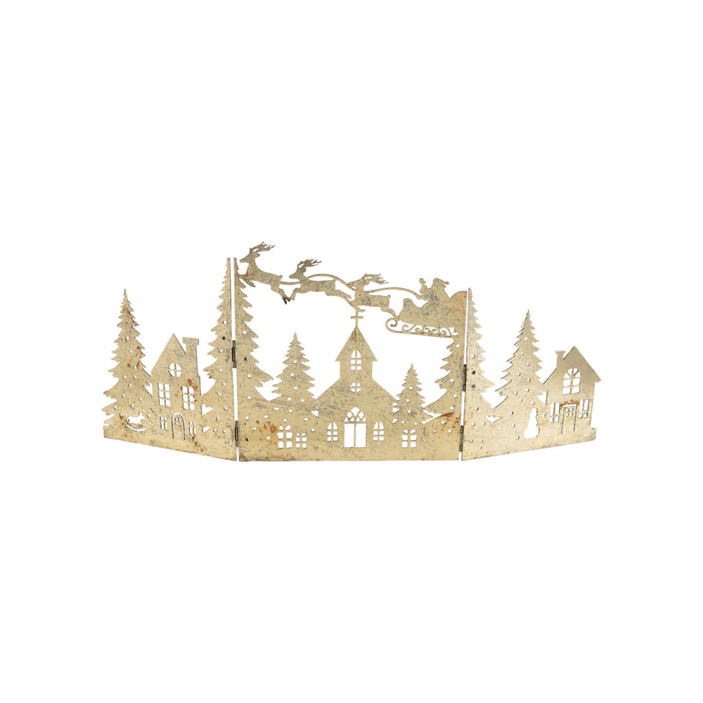 Metal Folding Mantle Scene Gold
