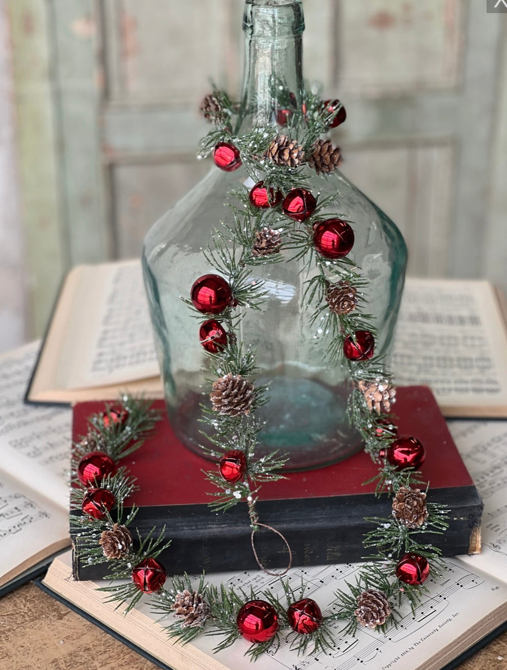 52" Cantata Pine & Bell Garland