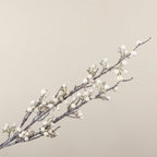 34" White Frosted Berry Spray